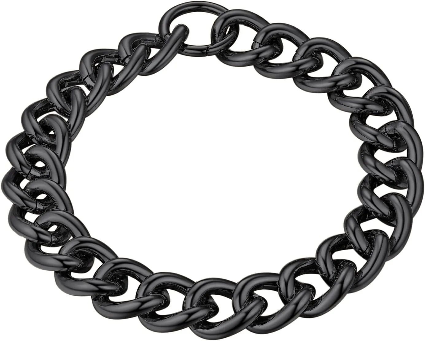 GOLDCHIC JEWELRY Chunky Chokers Gold Chain Necklace for Women, 5mm/12mm/23mm Hip Hop Turnover Cuban Chain Necklace, Thick Link Choker Chain Necklaces 161820 22''(Gift Box)