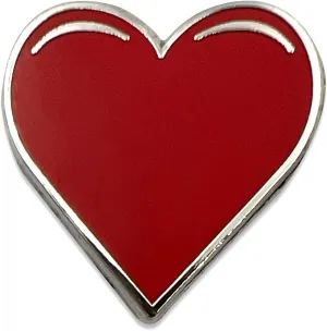 Heart Enamel Lapel Pin - Friend Love Cute Brooch Badge
