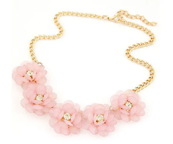 Hot Pendant Necklace Women Jewelry Trends Link Chain Statement Necklaces Colar Flower Pendants For Gift Party
