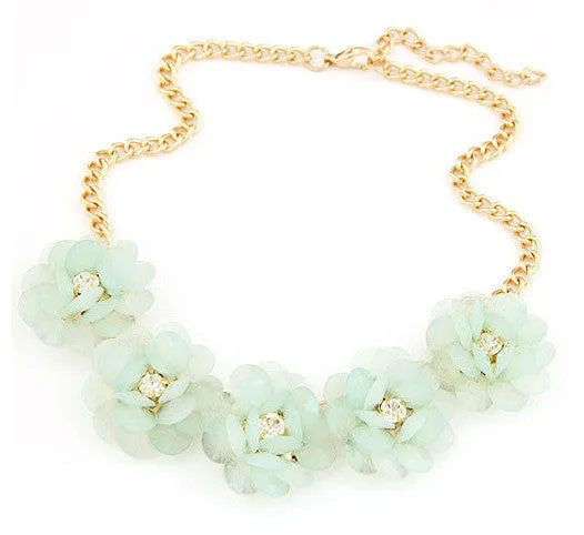 Hot Pendant Necklace Women Jewelry Trends Link Chain Statement Necklaces Colar Flower Pendants For Gift Party