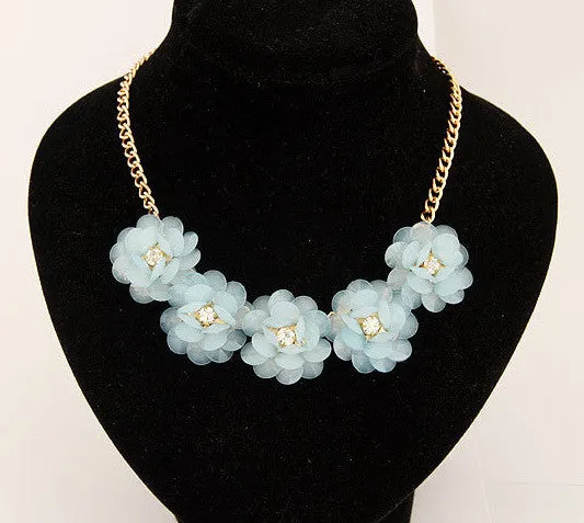 Hot Pendant Necklace Women Jewelry Trends Link Chain Statement Necklaces Colar Flower Pendants For Gift Party