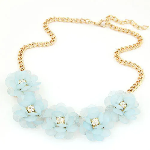 Hot Pendant Necklace Women Jewelry Trends Link Chain Statement Necklaces Colar Flower Pendants For Gift Party