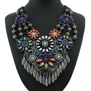 Hot sales Maxi Necklace Woman fashion jewelry Brand Necklaces & Pendants Colorful choker statement necklace