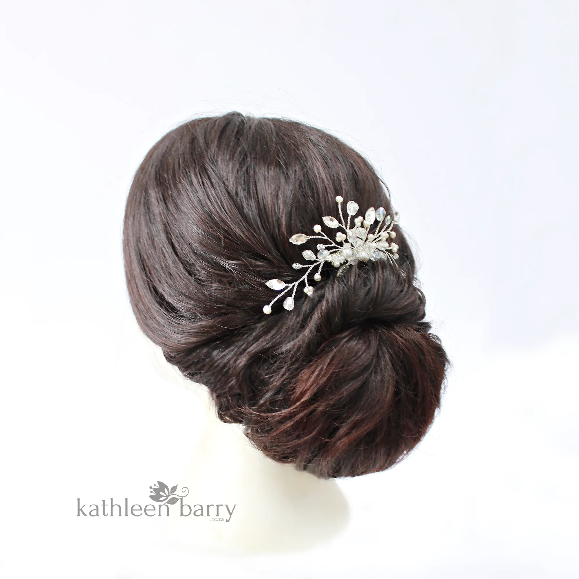 Ilze Crystal, Rhinestone wedding hair comb - silver, rose gold or gold