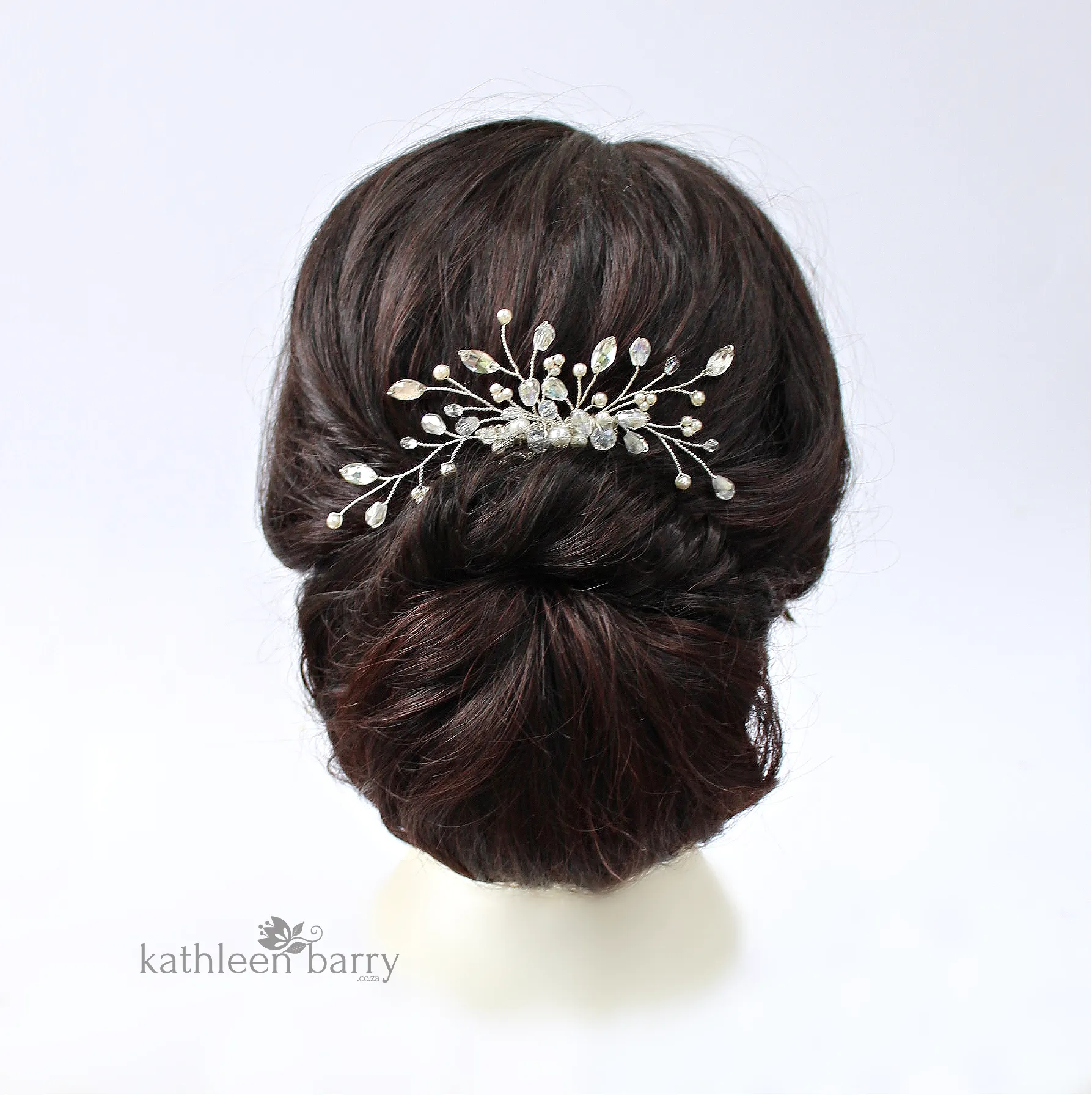 Ilze Crystal, Rhinestone wedding hair comb - silver, rose gold or gold