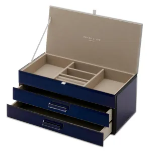 Large Jewellery Box | Navy Glass