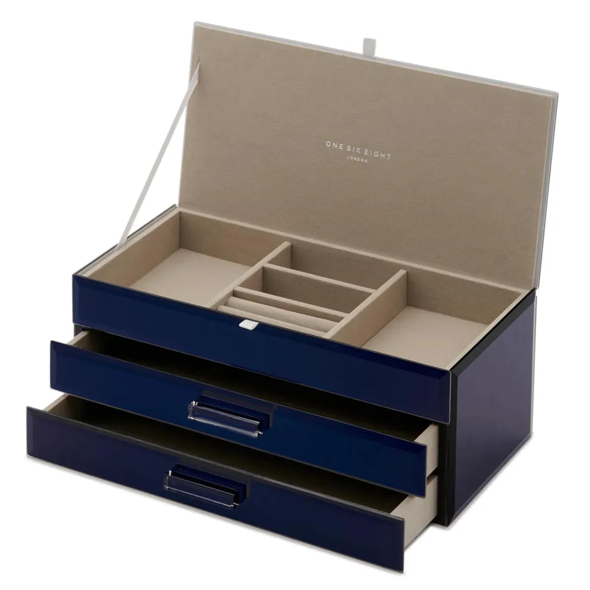 Large Jewellery Box | Navy Glass