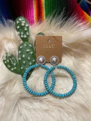 Large Turquoise teardrop earrings