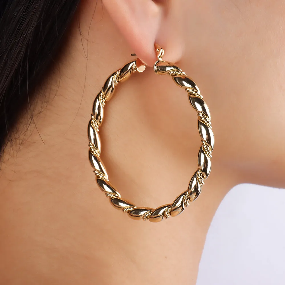 Large Twist Interwoven Hoops