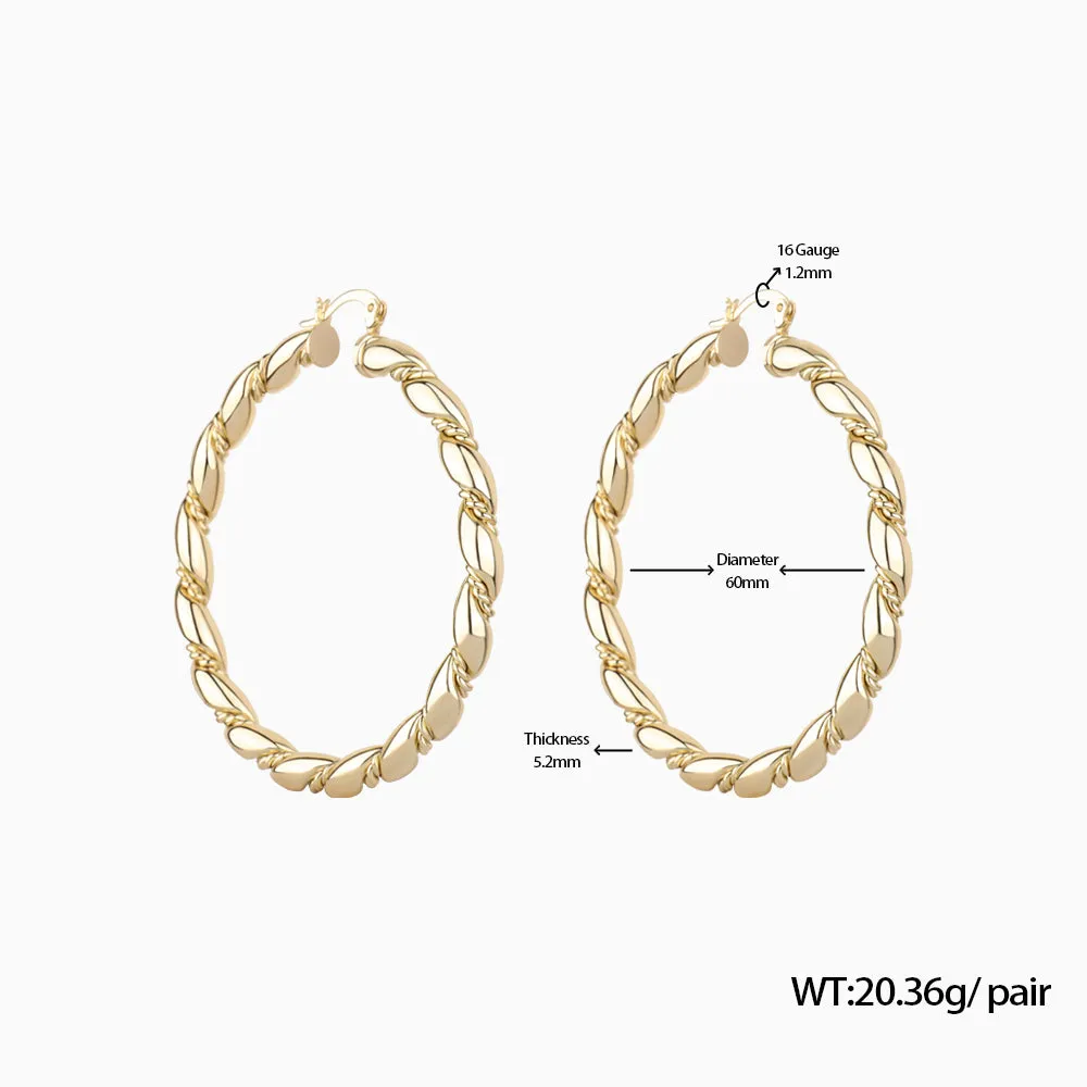 Large Twist Interwoven Hoops