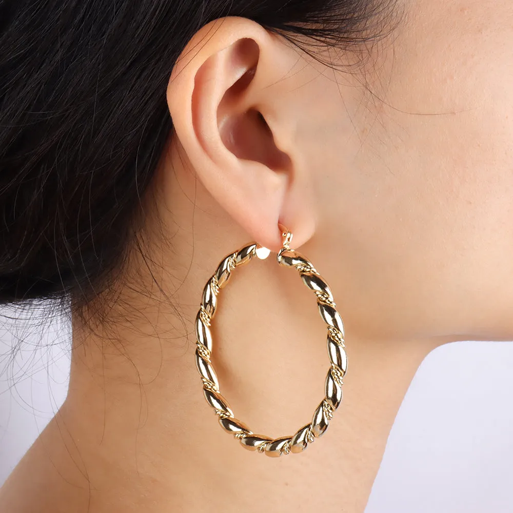 Large Twist Interwoven Hoops