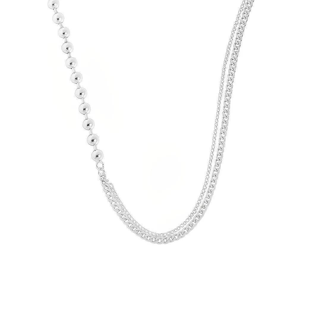 Layered Bead Chain Necklace