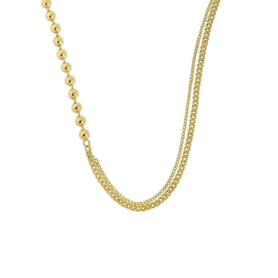 Layered Bead Chain Necklace