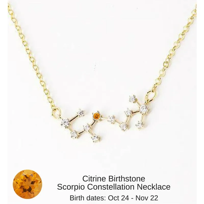 Leo Constellation Zodiac Necklace with Peridot Birthstone - "Star Candy"