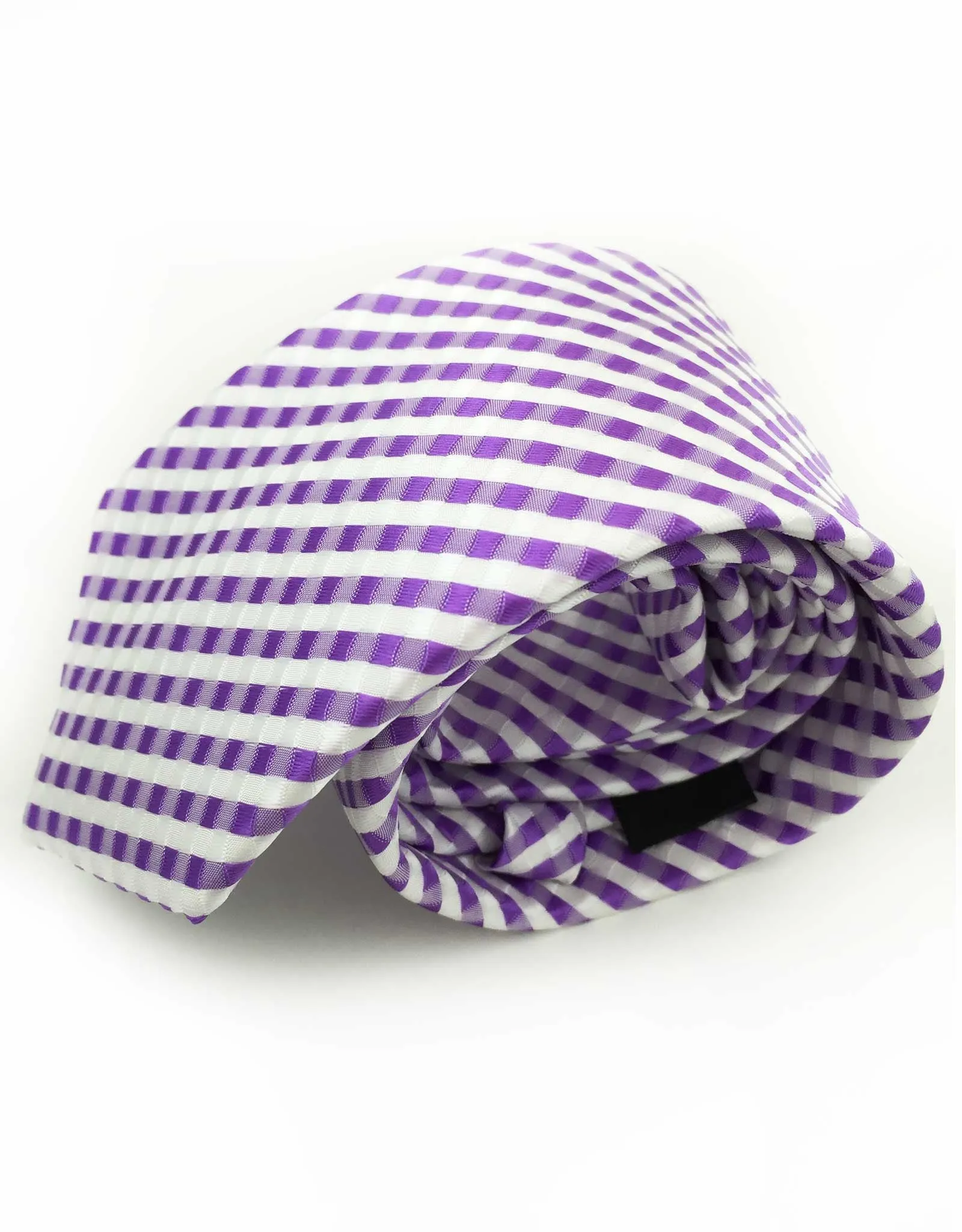 Lilac Purple & White Extra Long Mens Tie - 3XL
