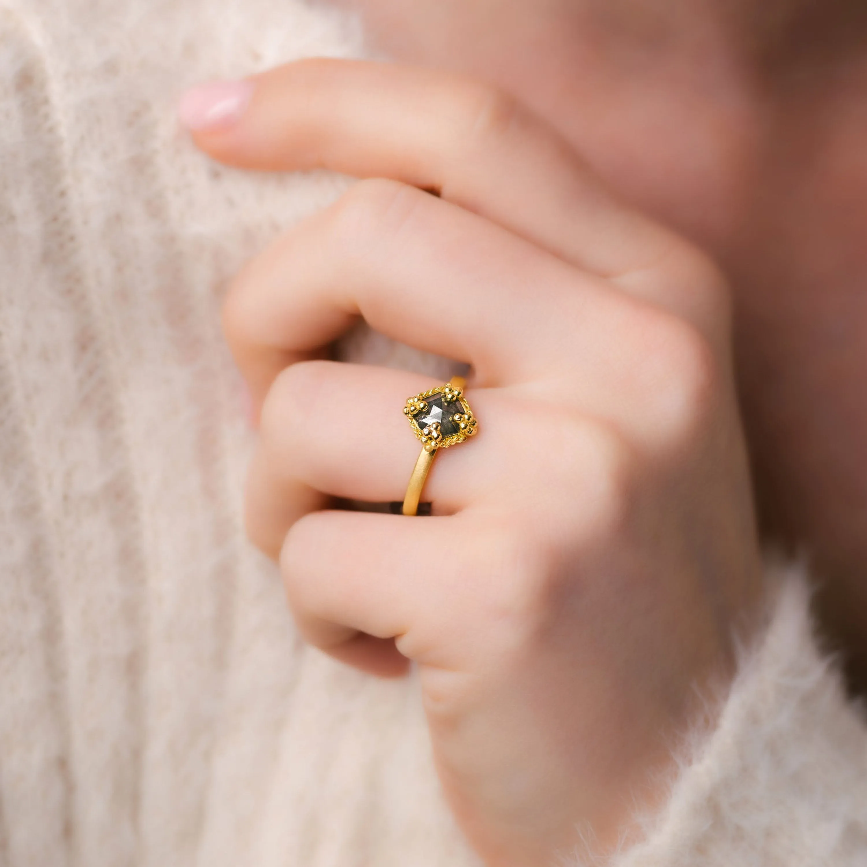 Medium Diamond 18k One-of-a-Kind Ring