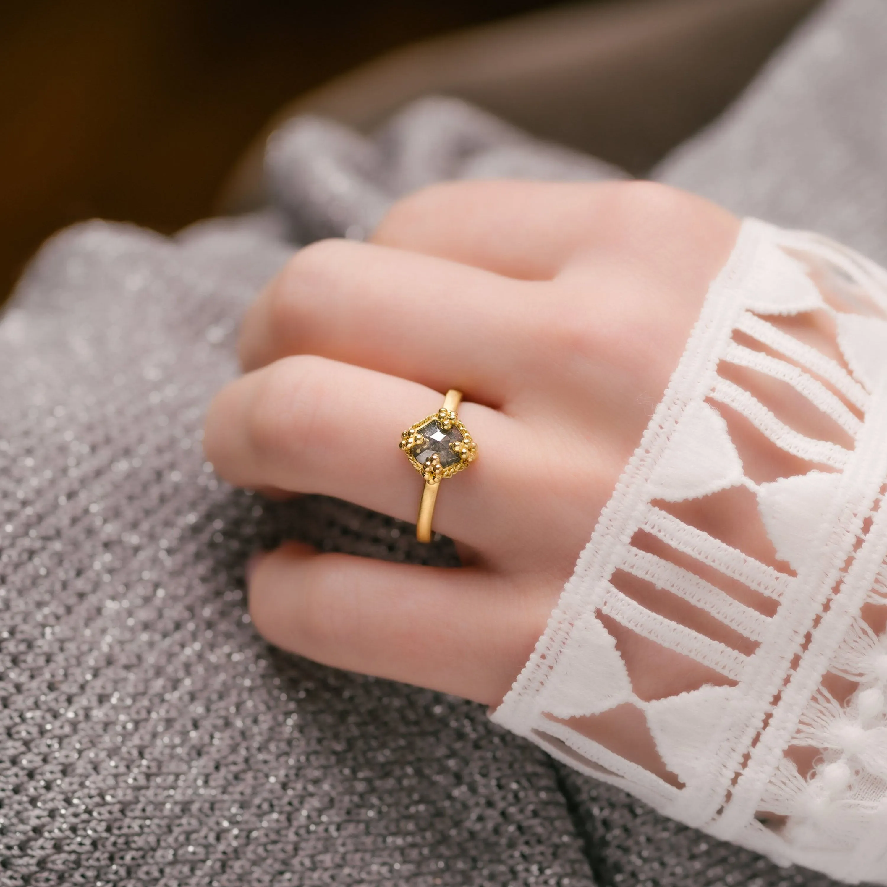 Medium Diamond 18k One-of-a-Kind Ring