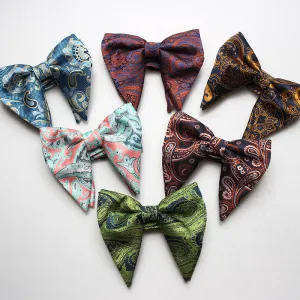 Men's Exotic Paisley Oversized Pointed Bow Tie