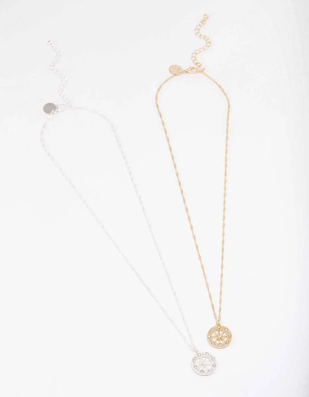 Mixed Metal Diamante Celestial Necklace Pack