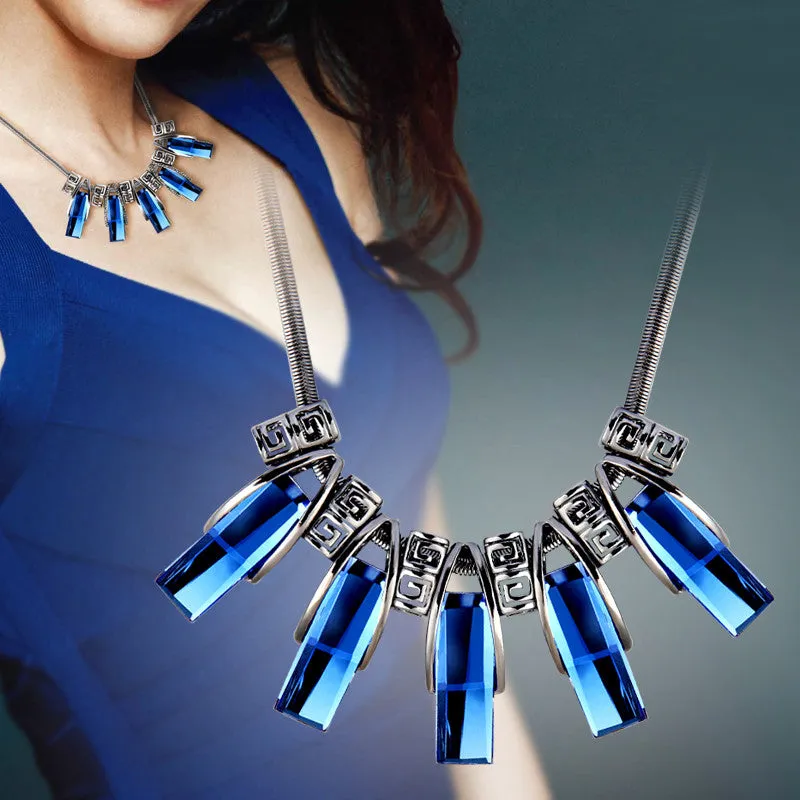New Arrival Chokers Necklaces Vintage Jewelry Snake Chain Crystal Pendant Statement Necklace Fashion Necklaces For Women