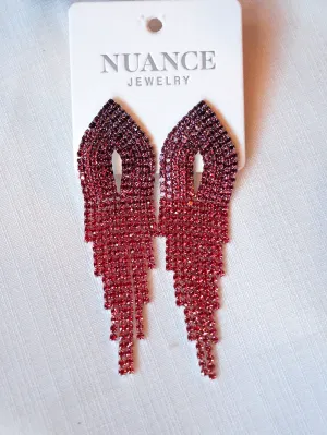 Nuance Pink Ombre Fringe Earrings