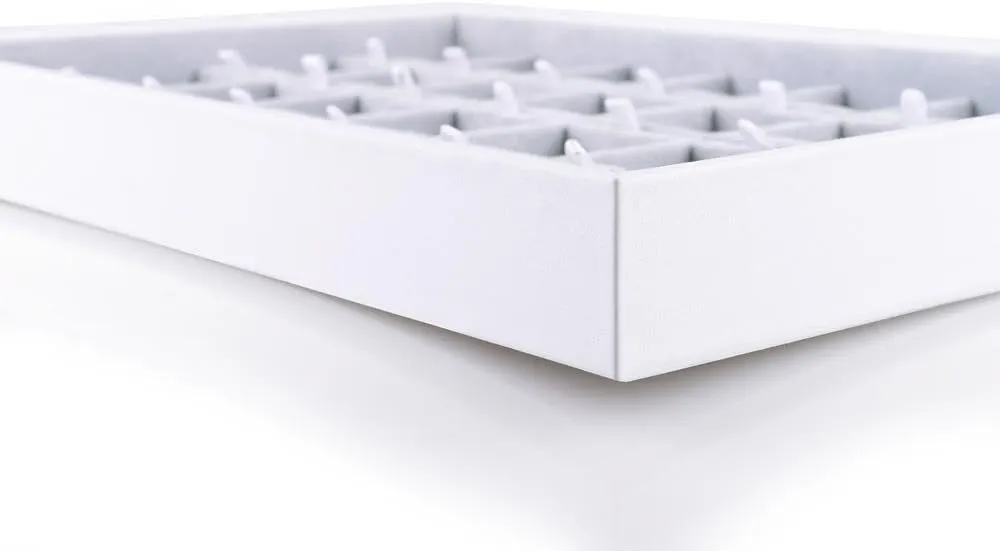 Oirlv Velvet Stackable Jewelry Tray 32 Grids Pendant Organizer Display Showcase Jewelry Storage Trays