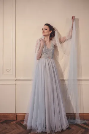Ombre veil, Dip dyed veil - IRIS