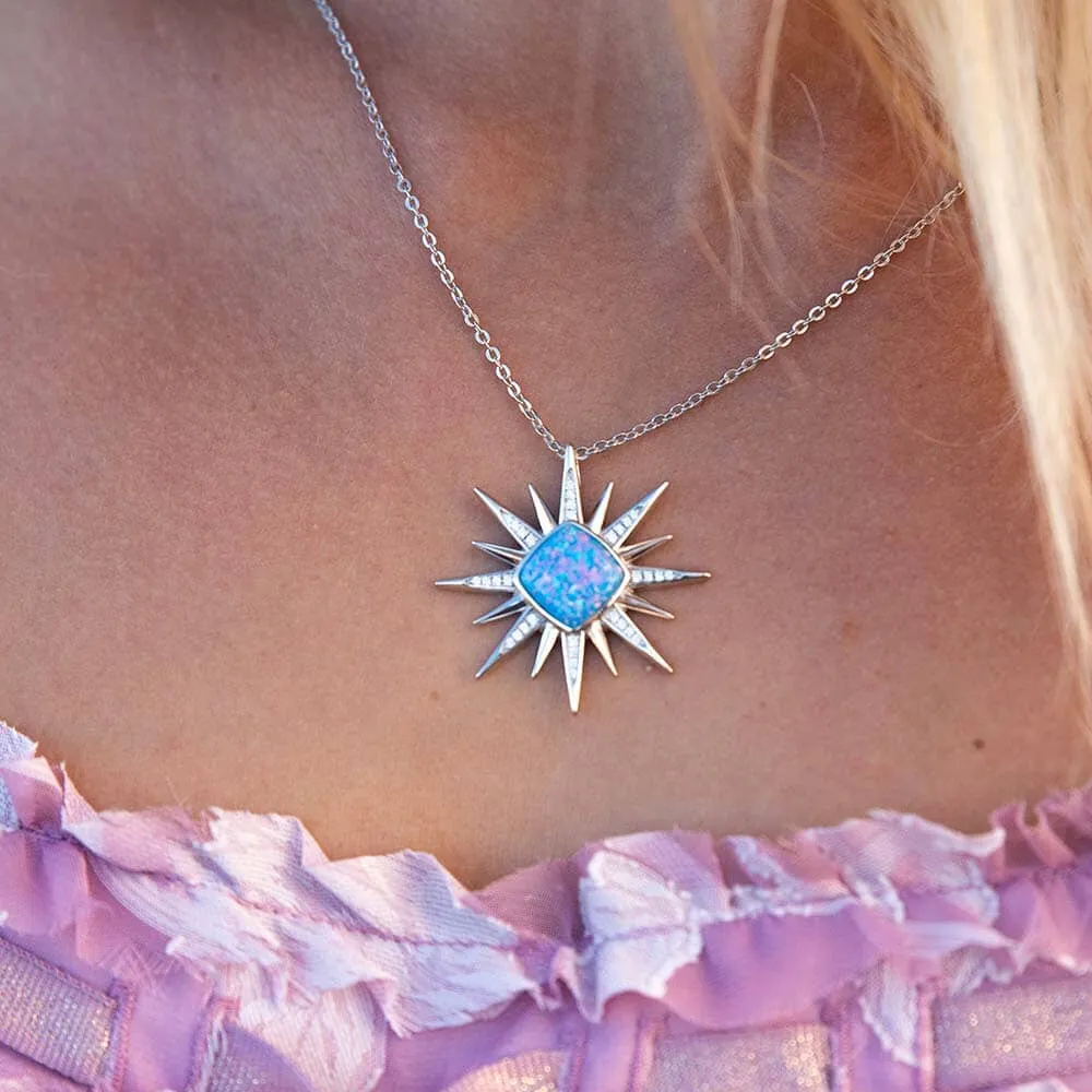 Opal Art Deco Hoku Pendant