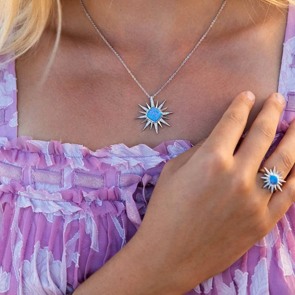 Opal Art Deco Hoku Pendant