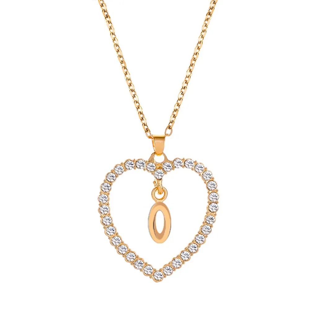 Open Heart with Initial Necklace
