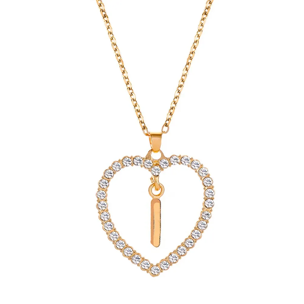 Open Heart with Initial Necklace