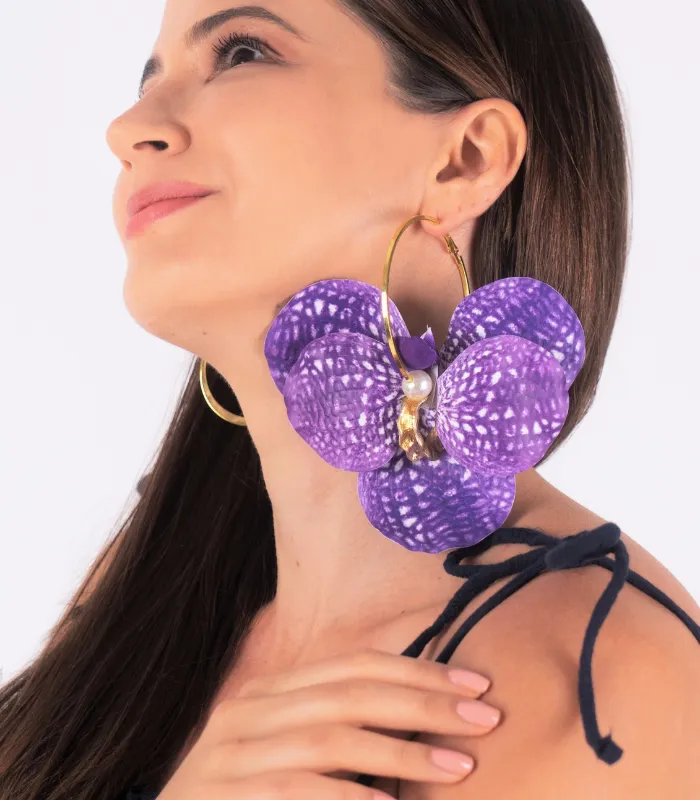 Orchid Hoop (single earring) by Klungsee