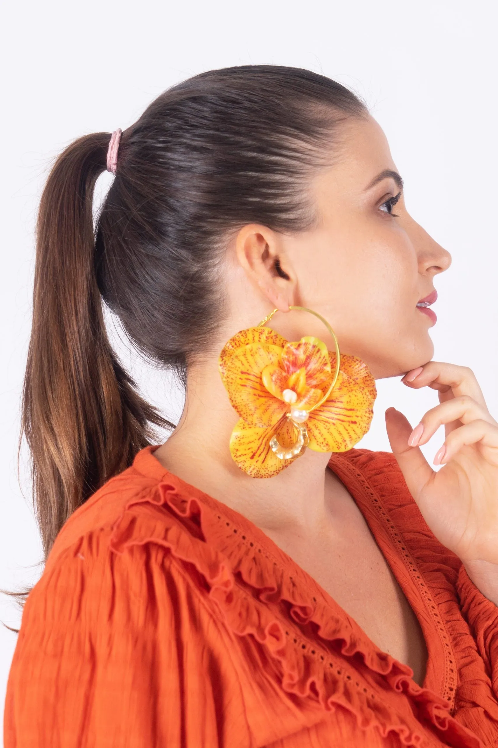 Orchid Hoop (single earring) by Klungsee