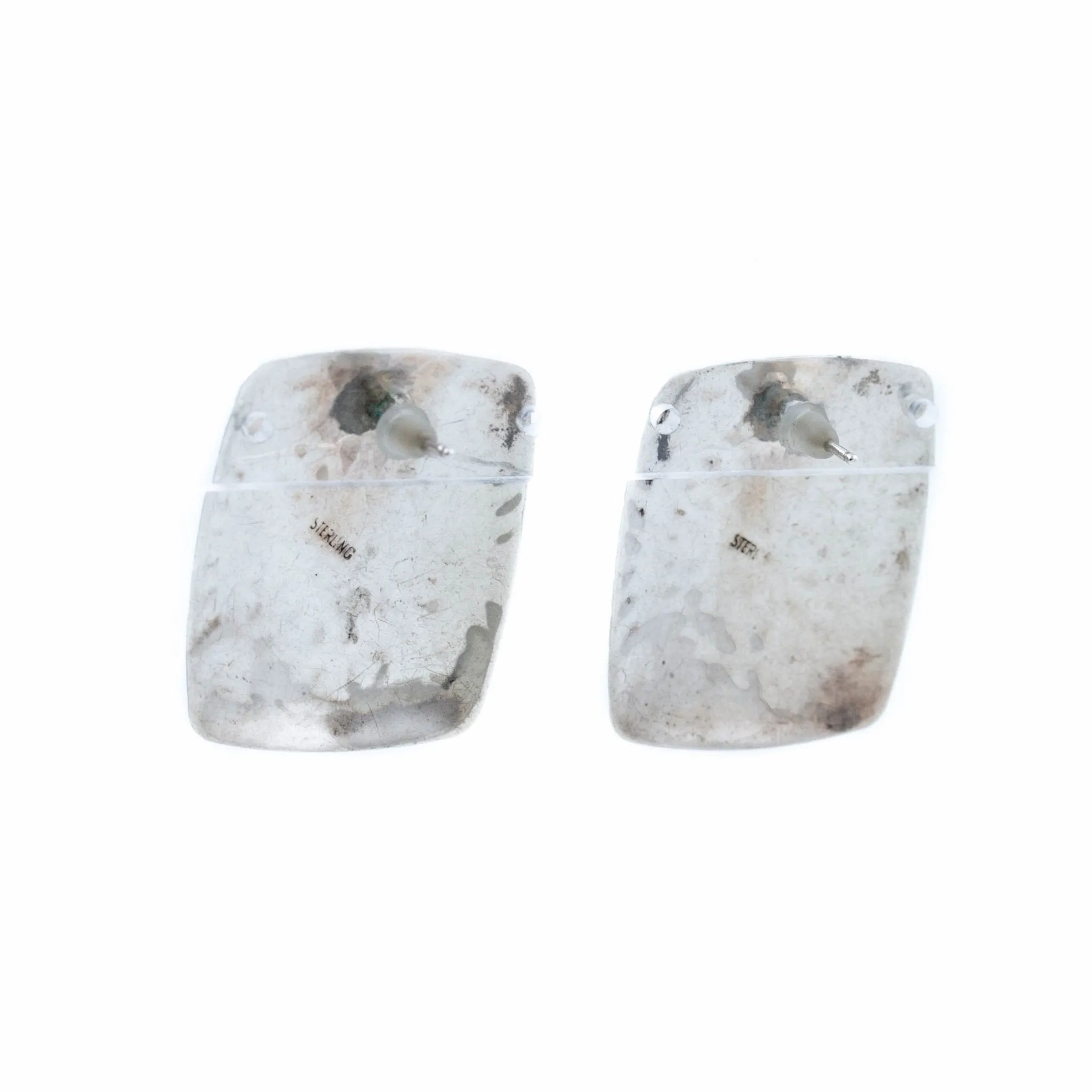 Ornate 1970's Onyx Earrings