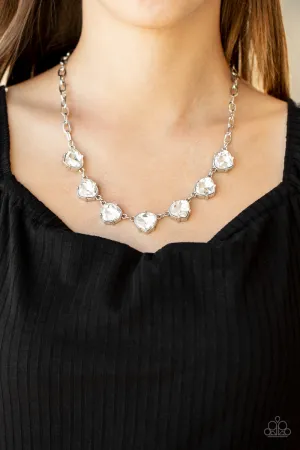 Paparazzi Star Quality Sparkle White Necklace Set