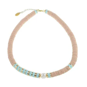 Pearl Neutral Rubber Pukka Necklace