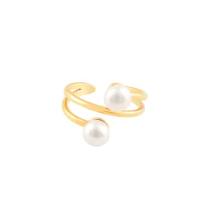 Pearl Spiral Ring