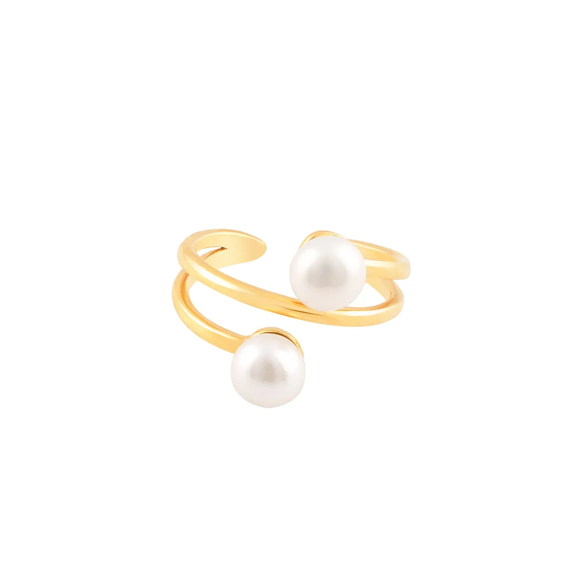 Pearl Spiral Ring