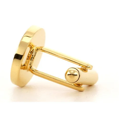 Personalised Engraved Round Gold Cufflinks