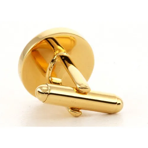 Personalised Engraved Round Gold Cufflinks