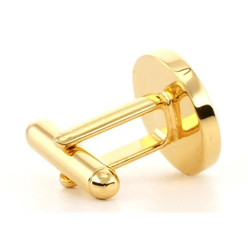 Personalised Engraved Round Gold Cufflinks
