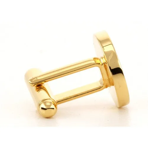 Personalised Engraved Round Gold Cufflinks