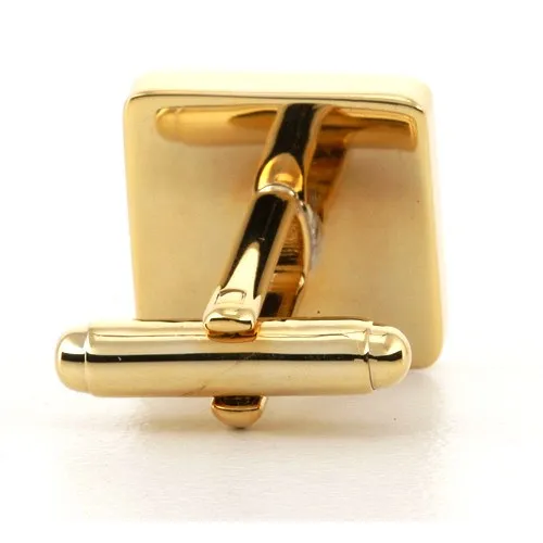 Personalised Engraved Square Gold Cufflinks