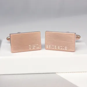 Personalised Initials and Date Cufflinks