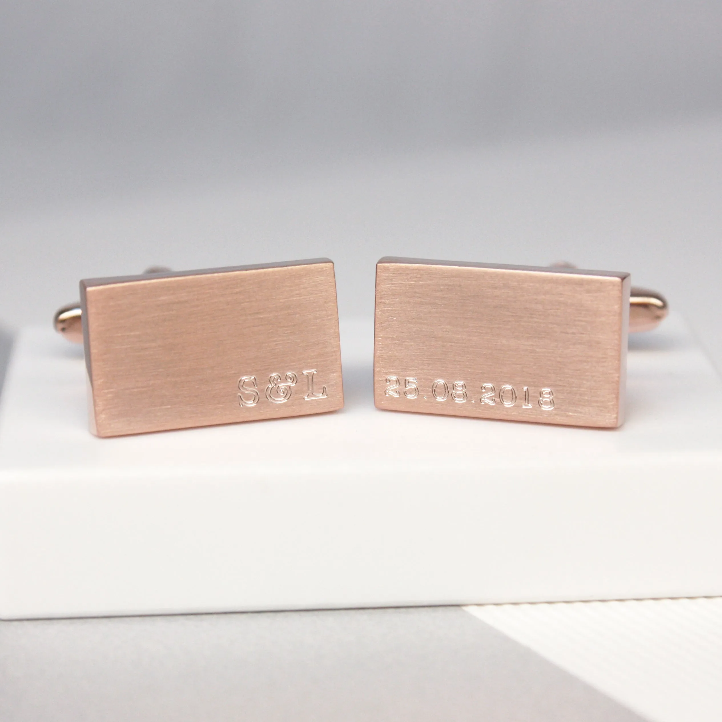 Personalised Initials and Date Cufflinks