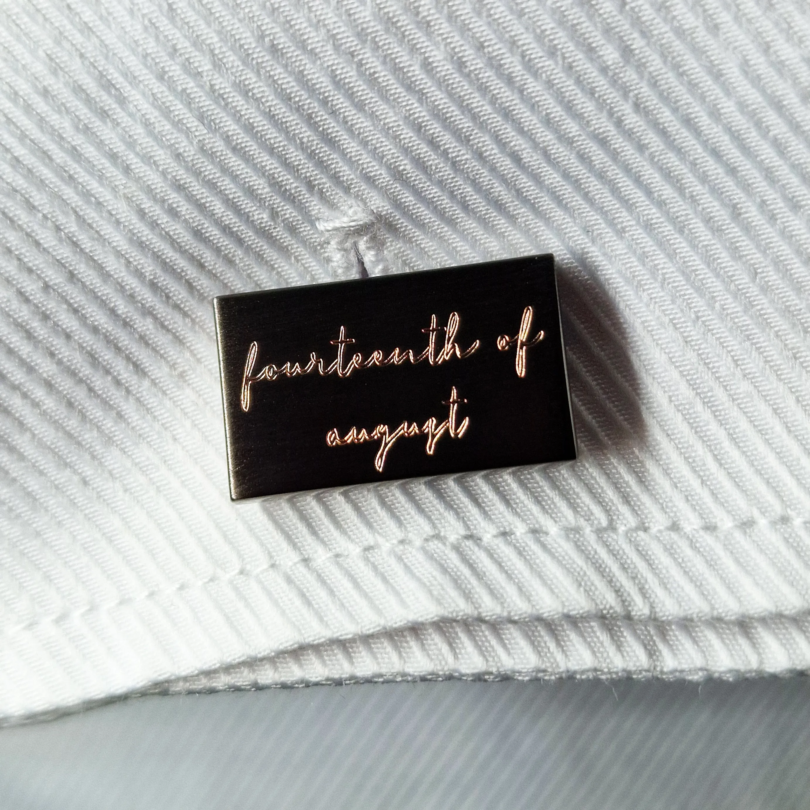 Personalised Rectangular Written Date Cufflinks