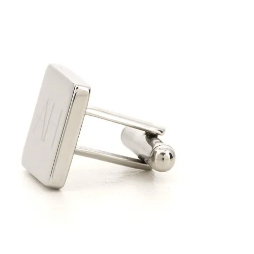 Personalised Silver Engraved Square Cufflinks
