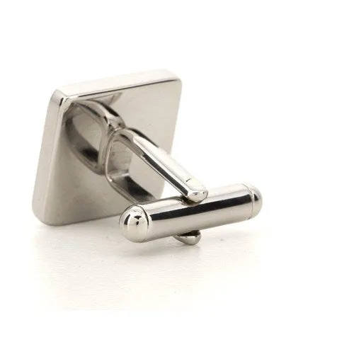 Personalised Silver Engraved Square Cufflinks