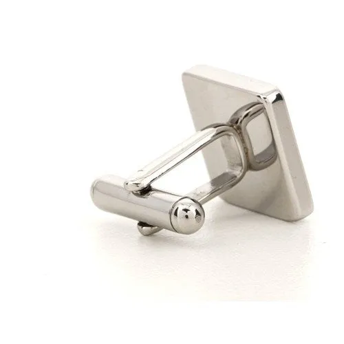 Personalised Silver Engraved Square Cufflinks