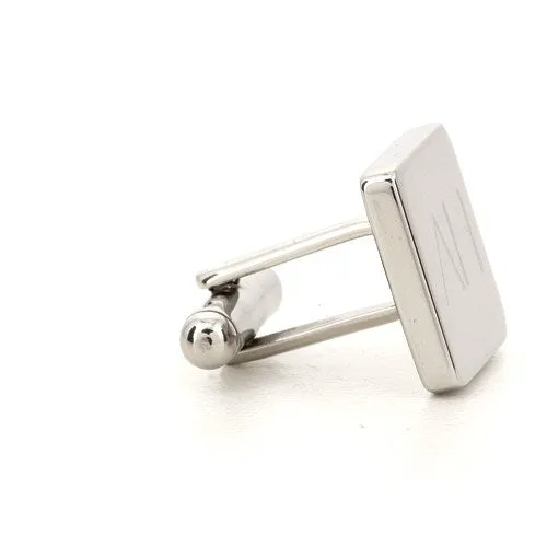 Personalised Silver Engraved Square Cufflinks